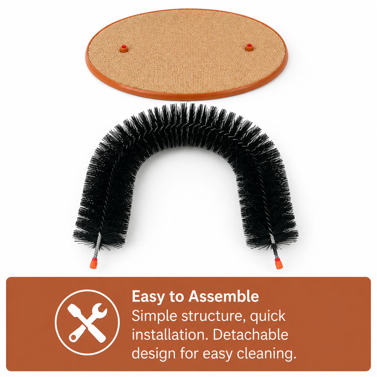 Cat Grooming and Massage Arch with Scratcher