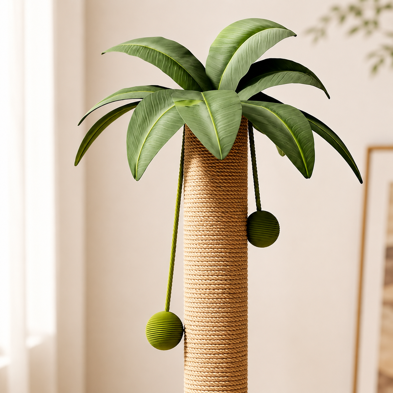 Coconut Tree Cat Scratcher with Sisal Scratching Post