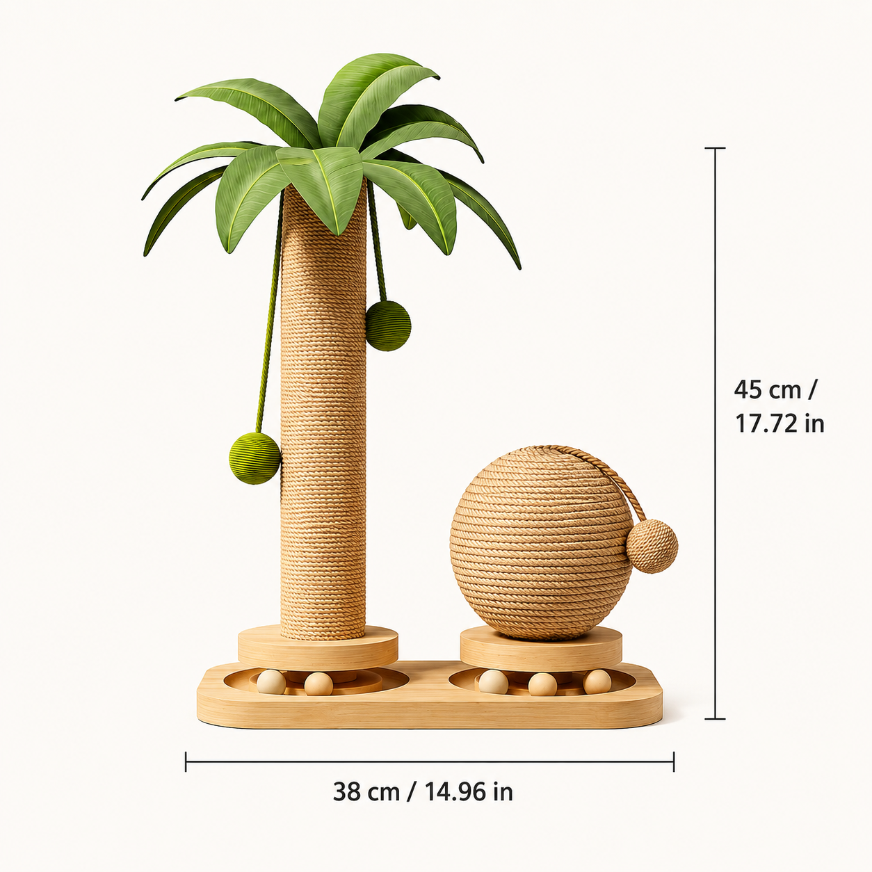 Coconut Tree Cat Scratcher with Sisal Scratching Post