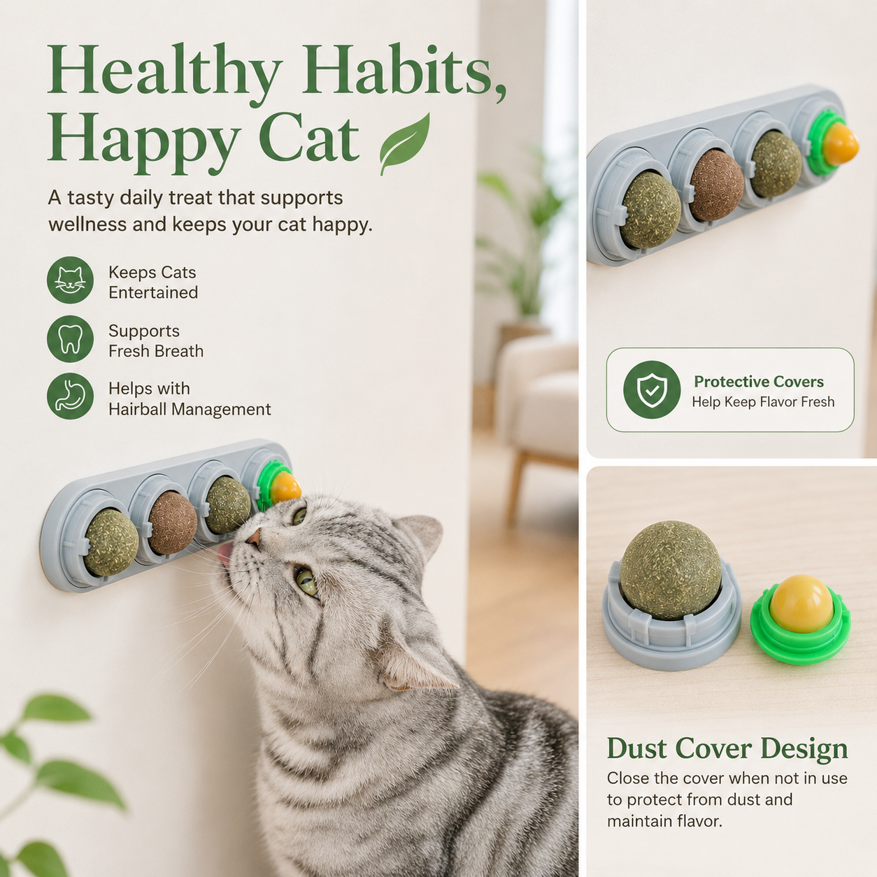 4-in-1 Catnip Wall Toy