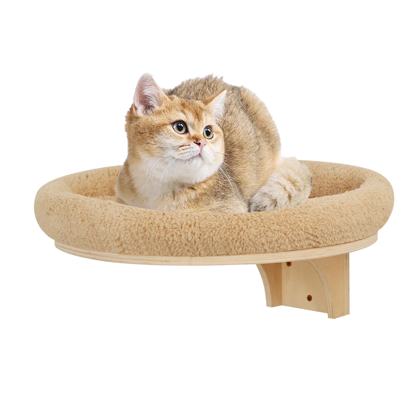 Modular Wall-Mounted Cat Playground with Hammock and Scratching Post