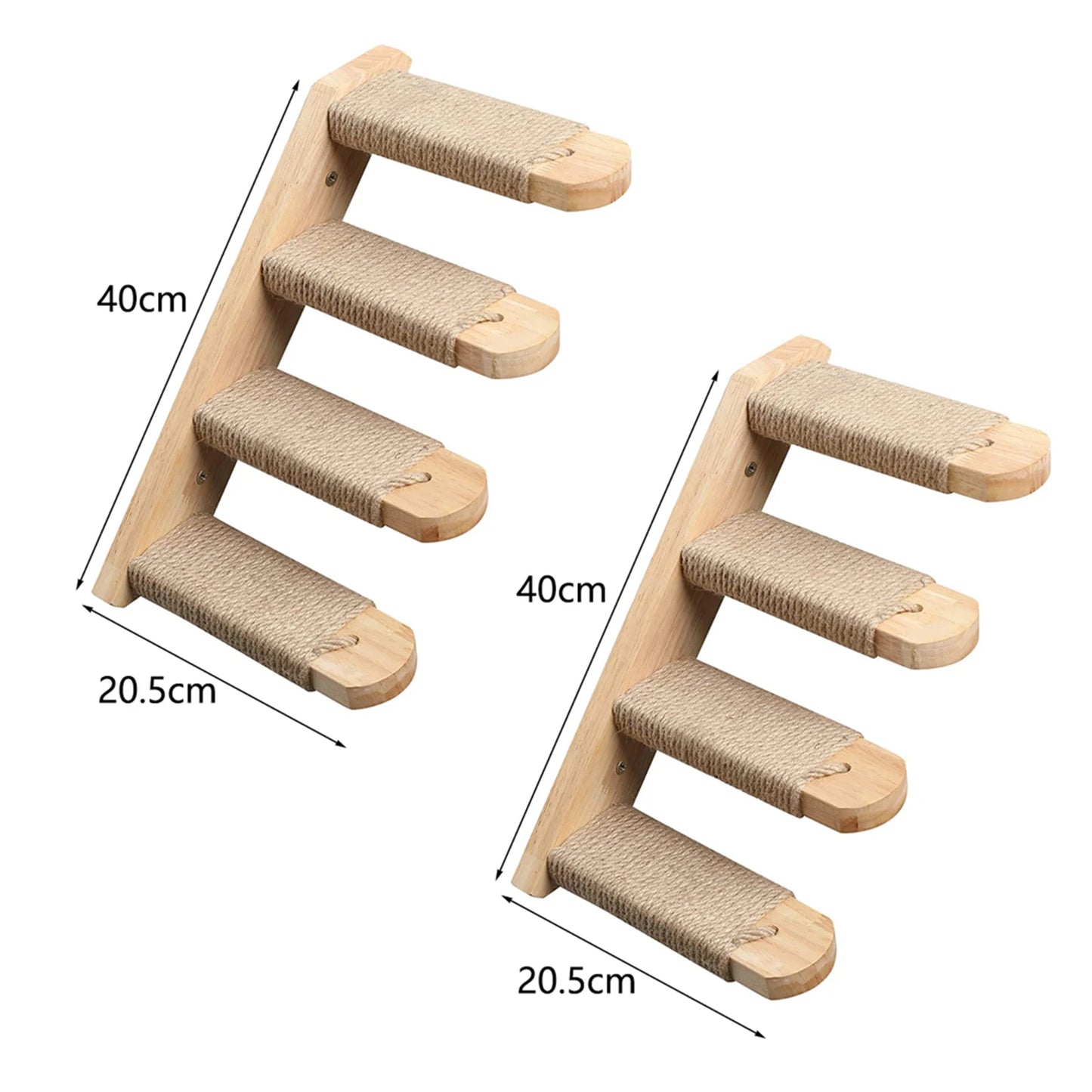 Modular Wall-Mounted Cat Playground with Hammock and Scratching Post
