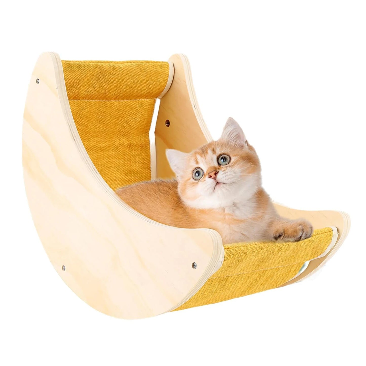 Modular Wall-Mounted Cat Playground with Hammock and Scratching Post