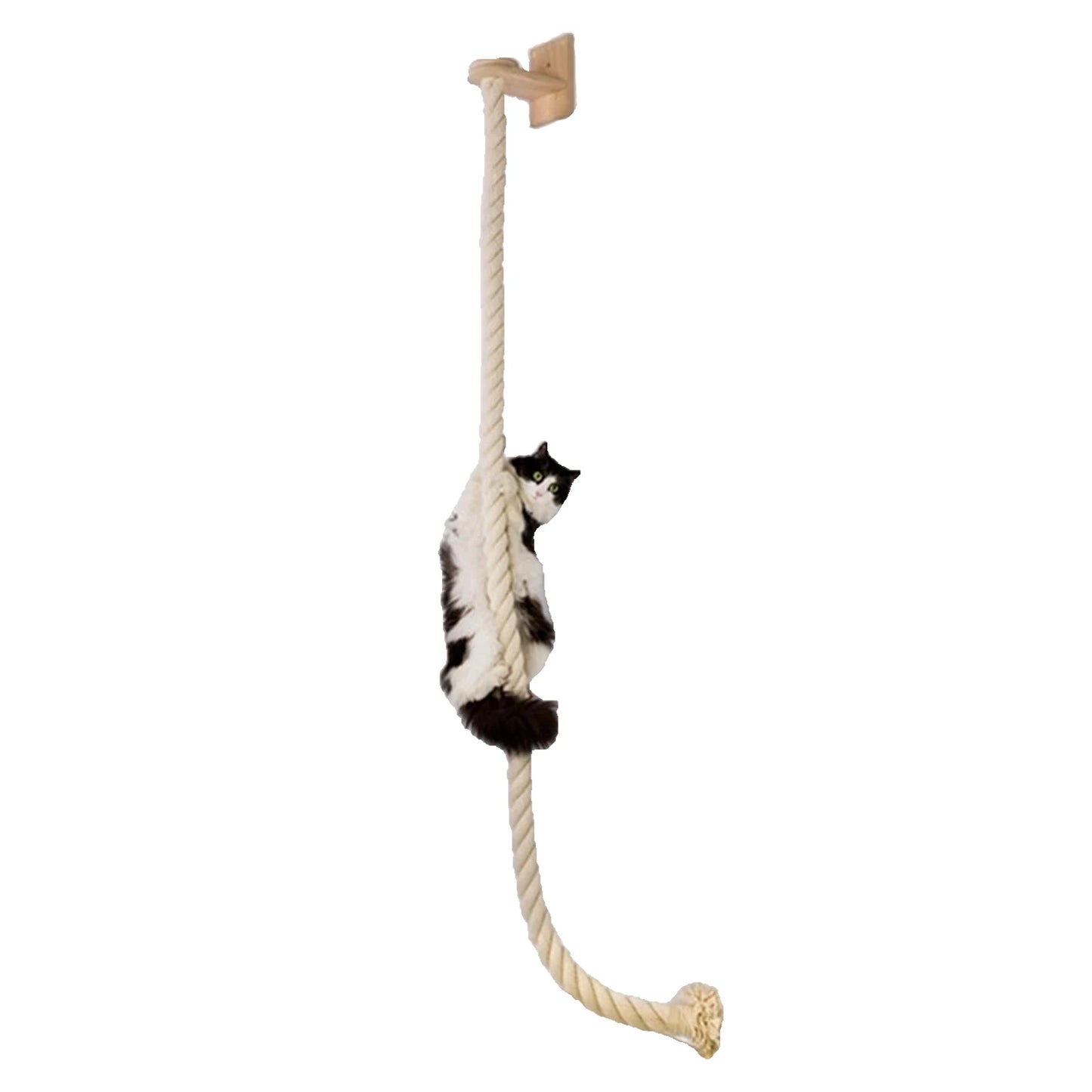Modular Wall-Mounted Cat Playground with Hammock and Scratching Post